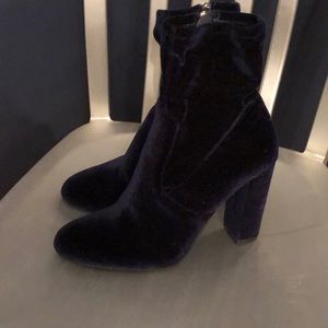 Steve Madden Blue Velvet Booties